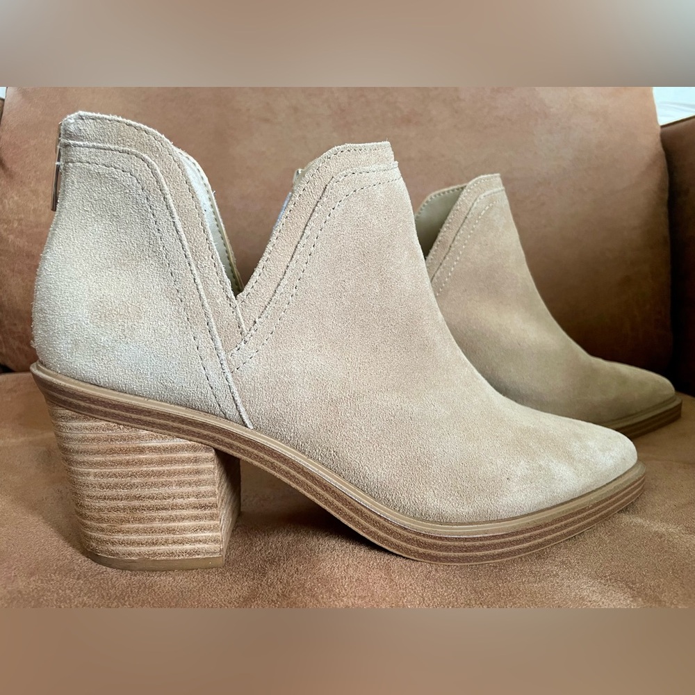 Vince Camuto Tan Suede Ankle Boots